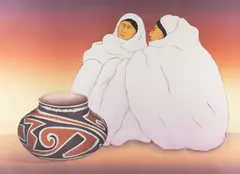 R. C. Gorman, Taos Traders, 1985, lithograph