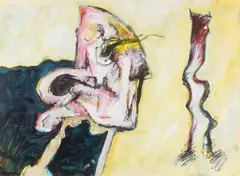 Untitled by James L. Bruch, mixed media painting on paper, offered Jun 2026