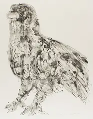 Misch Kohn, Large Bird, 1965, lithograph