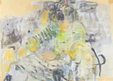 Walter Sorge, Untitled, mixed media portrait