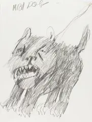 Mad Dog by James L. Bruch, graphite, offered Jun 2026