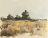 James L. Bruch, Untitled, oil on paper landscape