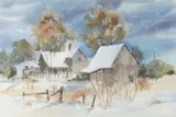 First Snow by Ray Loos, watercolor, offered Jun 2026