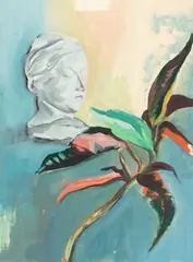 Untitled by Walter Stomps, oil on paper still life, offered Jun 2026