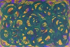 Untitled by Steven Conant, 1991, acrylic on paper abstract paining, offered Jun 2026