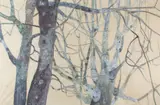 Walter Sorge, Untitled, watercolor painting of trees