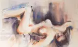 Untitled by V. Childe, watercolor painting of a nude, offered Jun 2026