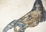Walter Sorge, Untitled, watercolor of a nude female figure