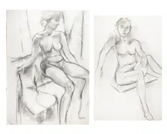 Untitled by Walter Stomps, charcoal, offered Jun 2026