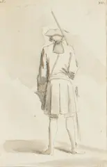 Jean Audran, Untitled, etching of a soldier