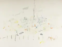 Untitled by Walter Sorge, watercolor of a cathedral, offered Jun 2026