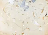 Walter Sorge, Untitled, mixed media painting and collage of skeletons