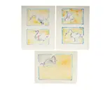 Walter Sorge, Untitled, watercolor paintings of swans