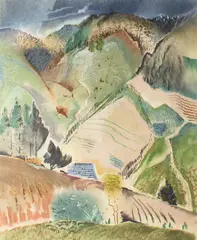Will Henry Stevens, Untitled, 1940s, pastel landscape