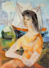 Georges Lambert, La Jeune Sicilienne, 1969, oil on canvas
