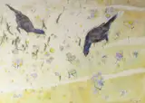 Untitled by Walter Sorge, watercolor of birds, offered Apr 2026