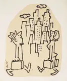Untitled by Roy McKie, ink drawing illustration, offered Apr 2026