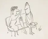 Untitled by Virgil Partch, ink illustration, offered Apr 2026