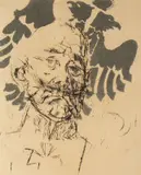 Jack Levine, Prussian General, etching