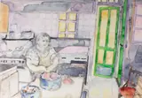 Omar's Kitchen, Jerusalem by Walter Sorge, watercolor, offered Apr 2026