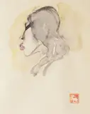 Head Study by Walter Sorge, watercolor, offered Apr 2026