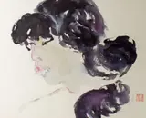 Model - Taipei by Walter Sorge, watercolor, offered Apr 2026