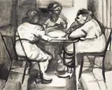 Walter Stomps, Untitled, oil on board