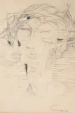 Untitled by Walter Sorge, graphite drawing of christ, offered Apr 2026