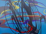 James Massena March, Fabric of Space #5, acrylic on canvas abstract