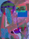 James Massena March, Untitled, acrylic on canvas abstract