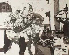 Jack Levine, The Spanish General, etching and aquatint