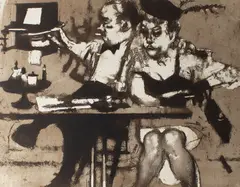 Jack Levine, Careless Love, 1965, etching and aquatint