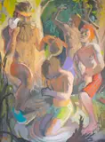 Baptism of the Neo-Phytes by Nathan Alexander Foxton, oil on canvas, offered Nov 2025