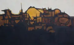 Rinaldo Paluzzi, Ochres and Browns, 1958, oil on canvas