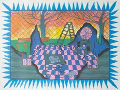 Hollis Sigler, Taking Stock of Her Situation, 1996, lithograph
