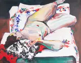 Untitled by Caroline Mecklin, 1994, acrylic on canvas nude, offered Jan 2025
