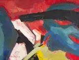 Peter Bruning, Untitled, oil on board abstract