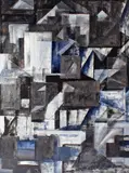 Lunar Moods by Heather Cuthbert Lutgring, acrylic on canvas, offered Nov 2025