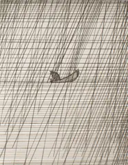 Art Hansen, Fisherman in a Rainstorm, 1982, etching