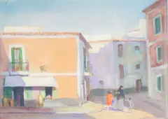 Bruno Beghe, Corner of Ibiza, pastel