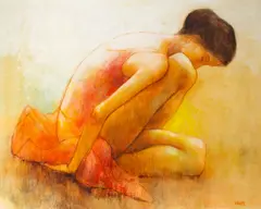 Charles Lanier, Untitled, oil on paper