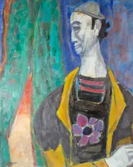 Gerrit Hondius, Pensive Clown, oil on board