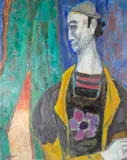 Gerrit Hondius, Pensive Clown, oil on board