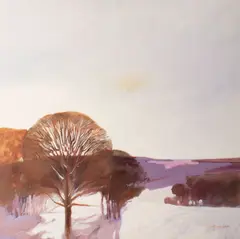 William Kortlander, Untitled, acrylic on canvas landscape