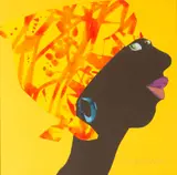 Untitled by Nancy Hammond, 1999, collage of a woman, offered Sep 2025