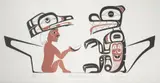 Raven Defeats Grizzly by David Boxley, lithograph, offered Sep 2025