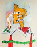 James L. Bruch, Untitled, mixed media painting on paper