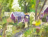 She Shed Purple by Mark Millis, 2021, oil on board, offered Sep 2025