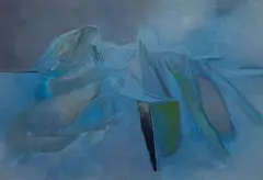 Irving Petlin, Untitled, 1951, oil on canvas abstract