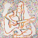 Angee Walberry, Playing Guitar, 2024, acrylic on canvas